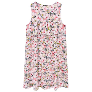 棉绸睡裙夏季薄女款2026新款冰丝不带胸垫防凸点莫代尔睡衣家居服