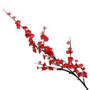 仿真梅花 长枝 春梅蕾 红梅 绢花 桃花 假花 腊梅花 摄影道具