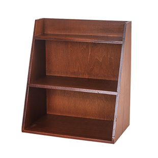 木制杯子收纳置物架防尘桌面整理柜化妆品护肤收纳盒工位整理柜子