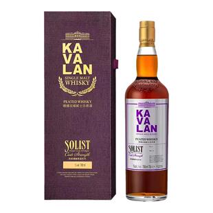 台湾 金车噶玛兰经典独奏单一麦芽威士忌烟熏泥煤桶700ml