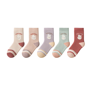 七巧板毛圈袜女童宝宝无骨袜学生中筒袜儿童冬季加厚保暖纯棉袜子