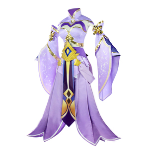 面包家王者荣耀露娜紫霞仙子cosplay游戏cos服假发鞋套装大裙摆