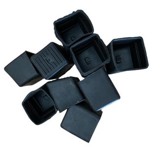 晾衣架防滑软脚套X型置地晒衣架脚垫25mm方管马蹄胶套黑色配件