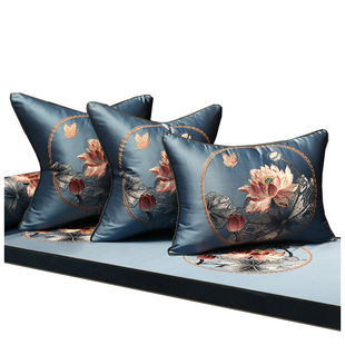 现代中式红木沙发垫古典实木家具坐垫罗汉床圈椅垫子靠背防滑定做