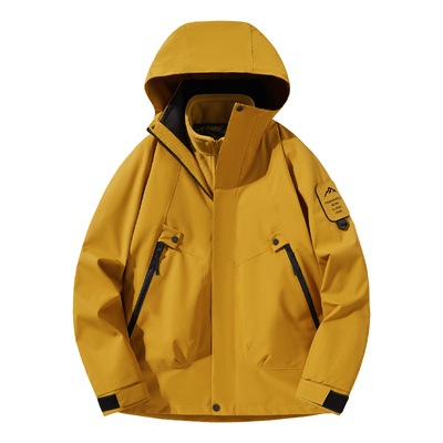 冲锋衣女款2025新款三合一小个子多巴胺户外防风防水登山服外套男