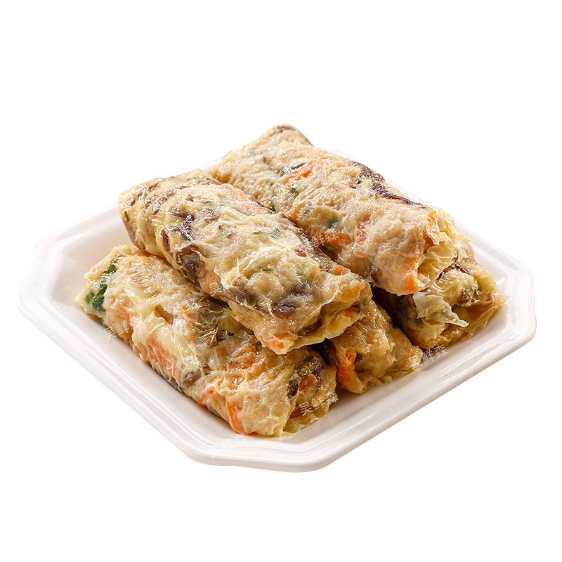 加藤利鸡丝腐皮卷广式茶楼特色小吃三丝腐皮卷港式早茶速冻早餐