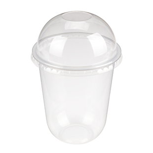 网红波波杯包装盒u型啵啵杯蛋糕一次性杯子透明草莓塔圣代杯商用