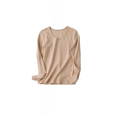 兄华圆领加厚不加绒保暖女上衣