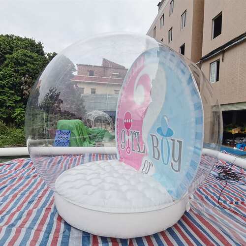 充气圣诞水晶球雪花球透明圣诞屋树装饰雪球泡泡屋塑料球气模定