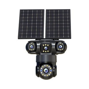 AOV太阳能摄像头室外无电无网手机远程监控器360度无线免插电摄影