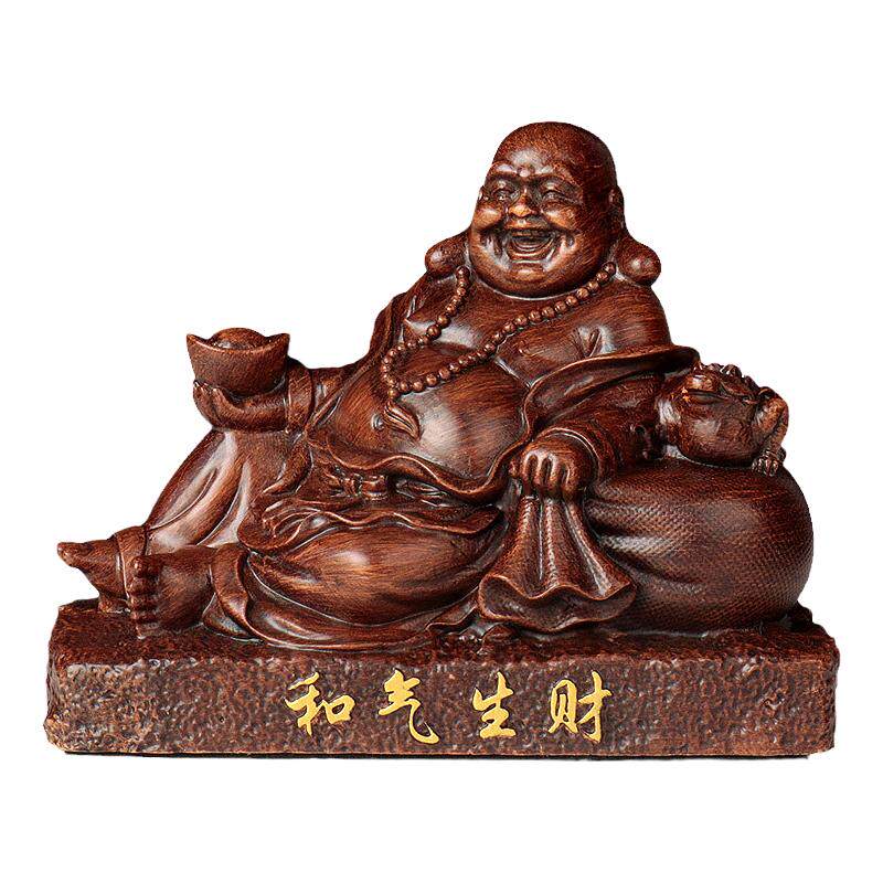汽车内饰品摆件弥勒佛中控台装饰