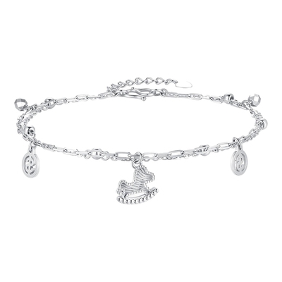 潮宏基铂雅马上有钱铂金手链