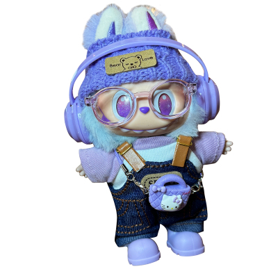 拉布布三代娃衣labubu一二代玩偶公仔衣服前方高能3.0爱幸运忠诚