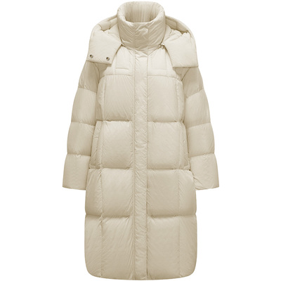 坦博尔鹅绒长款羽绒服女2025新款