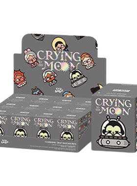 泡泡玛特CRYBABY哭娃出走的月亮坐坐系列手办迷你公仔盲盒摆件萌