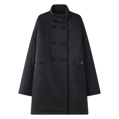 VIKTORIACHAN25/26秋冬成衣系列新品 高领排扣落肩宽松棉服外套