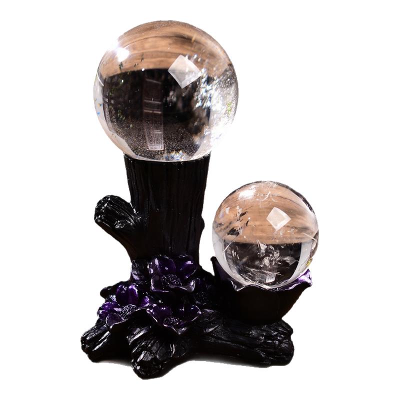 天然白水晶球摆件东海水晶