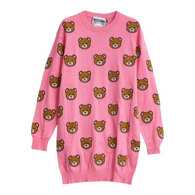 moschino/莫斯奇诺  女士小熊提花针织连衣裙银泰百货 301596