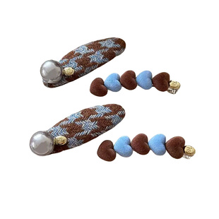 侧边刘海夹发夹女2026新款高端高级感发卡前额碎发鸭嘴夹毛呢头饰