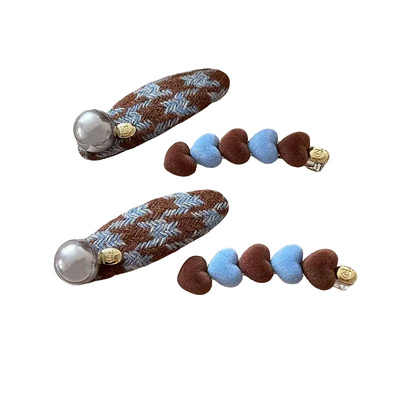 侧边刘海夹发夹女2026新款高端高级感发卡前额碎发鸭嘴夹毛呢头饰