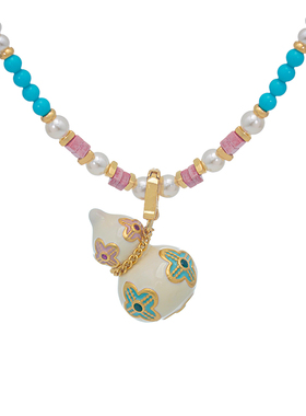 A多宝葫芦项链女款松石色国风