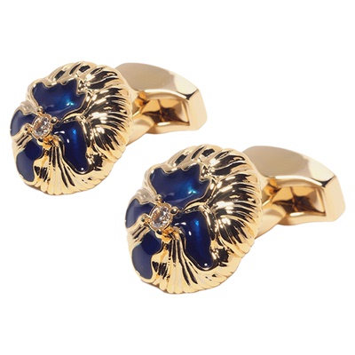 WILLIAMMILTON鸢尾花珐琅袖扣