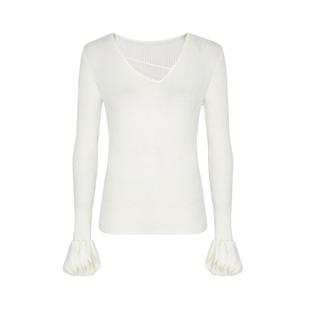 【商场同款】HPLY荷比俪春秋新款肌理女人味气质毛衣针织衫