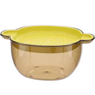 厨房洗菜盆沥水篮新款家用淘米器洗米筛沥水篮专用创意小篮子带盖