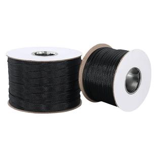 阻燃尼龙编织网管PET伸缩管黑色蛇皮网管电缆电线保护套管避震管