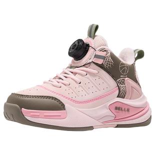 百丽童鞋女童运动鞋加绒加厚二棉鞋冬季休闲跑步儿童保暖鞋篮球鞋