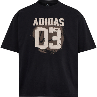 Adidas/阿迪达斯官方正品男士复古学院风宽松运动短袖T恤KX4882