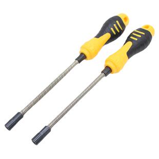 喉箍套筒螺丝刀加长7mm弹簧喉箍批弯曲弹性六角喉箍扳手工具改锥