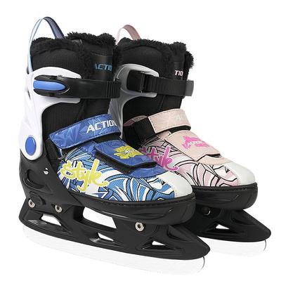 冰刀鞋儿童球刀鞋成人加厚毛绒保暖可调码冰球刀男女初学者滑冰课