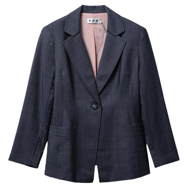 声雨竹西装领外套修身西服气质款