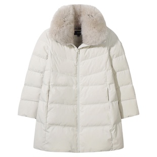 NEPA耐葩户外25秋冬新品女士鹅绒羽绒服狐狸毛领保暖舒适7L82073