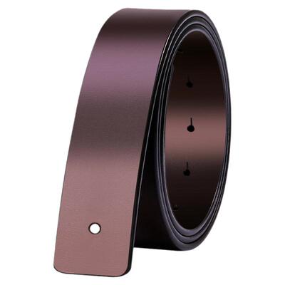 皮带真牛皮不带头年轻人内扣休闲