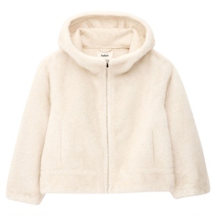 【独家惊喜盒】bash冬季纯色毛绒绒环保皮草连帽短外套1H25PAND