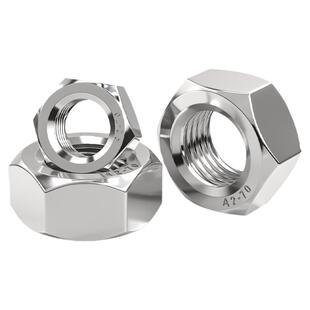 304/201/316L/321/2205不锈钢六角螺母螺栓螺帽螺丝帽大全M2-M160