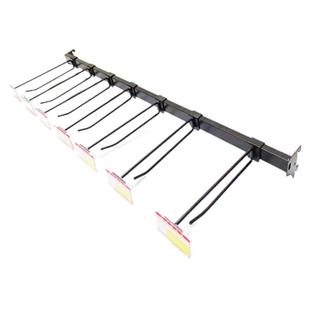 超市货架横杆挂钩套装组合横梁挂勾方管挂架横杠横排商品展示挂条