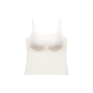 【新品】曼妮芬棉质生活女士打底背心带胸垫一体式无痕内衣bra