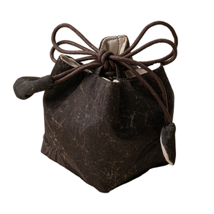 新中式便携式收纳包织锦布艺复古旅行茶具加厚茶杯茶壶布包袋