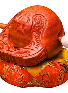 实木木鱼寺庙礼佛摆件木雕