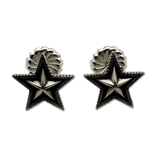 克罗潮cody复古做旧耳钉五角星星罗心925纯银耳饰男女唐嫣款耳环