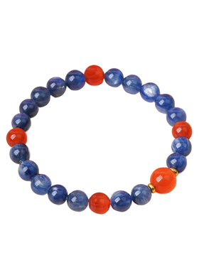 山川心语蓝晶石猫眼手链本命年