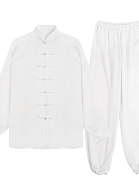 春夏秋冬高档透气棉加丝练功服男