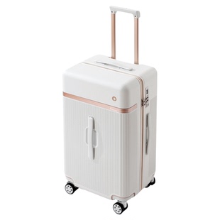 袋鼠全pc材质行李箱三七分20寸可上飞机防爆拉链拉杆密码旅行皮箱