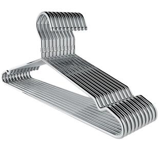 304不锈钢衣架加粗实心挂衣架子凉晾衣撑撑子晒衣挂衣服挂钩收纳