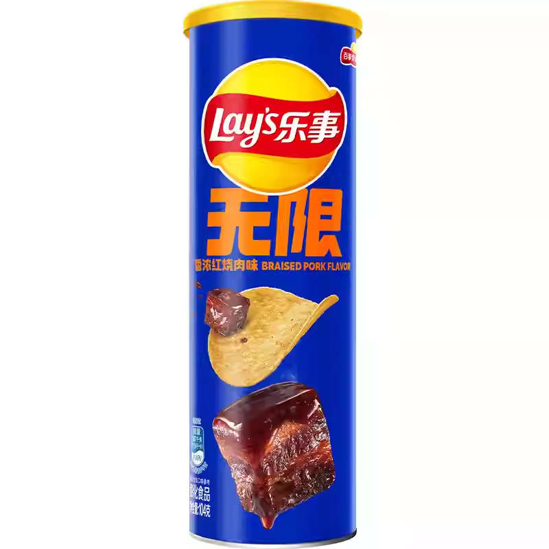 乐事无限薯片香浓红烧肉味90g
