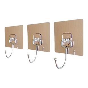 乳胶漆墙面免打孔挂钩大白墙专用粘钩强力承重无痕进口粘胶大挂钩