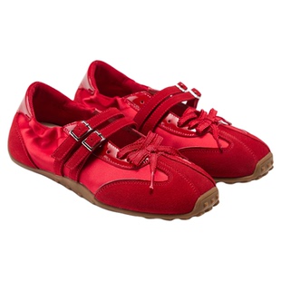 fed运动玛丽珍鞋春季新款女鞋红色芭蕾鞋软底德训鞋女S1226-YA002